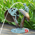 garden mashroom sculpture fountain with frog statues